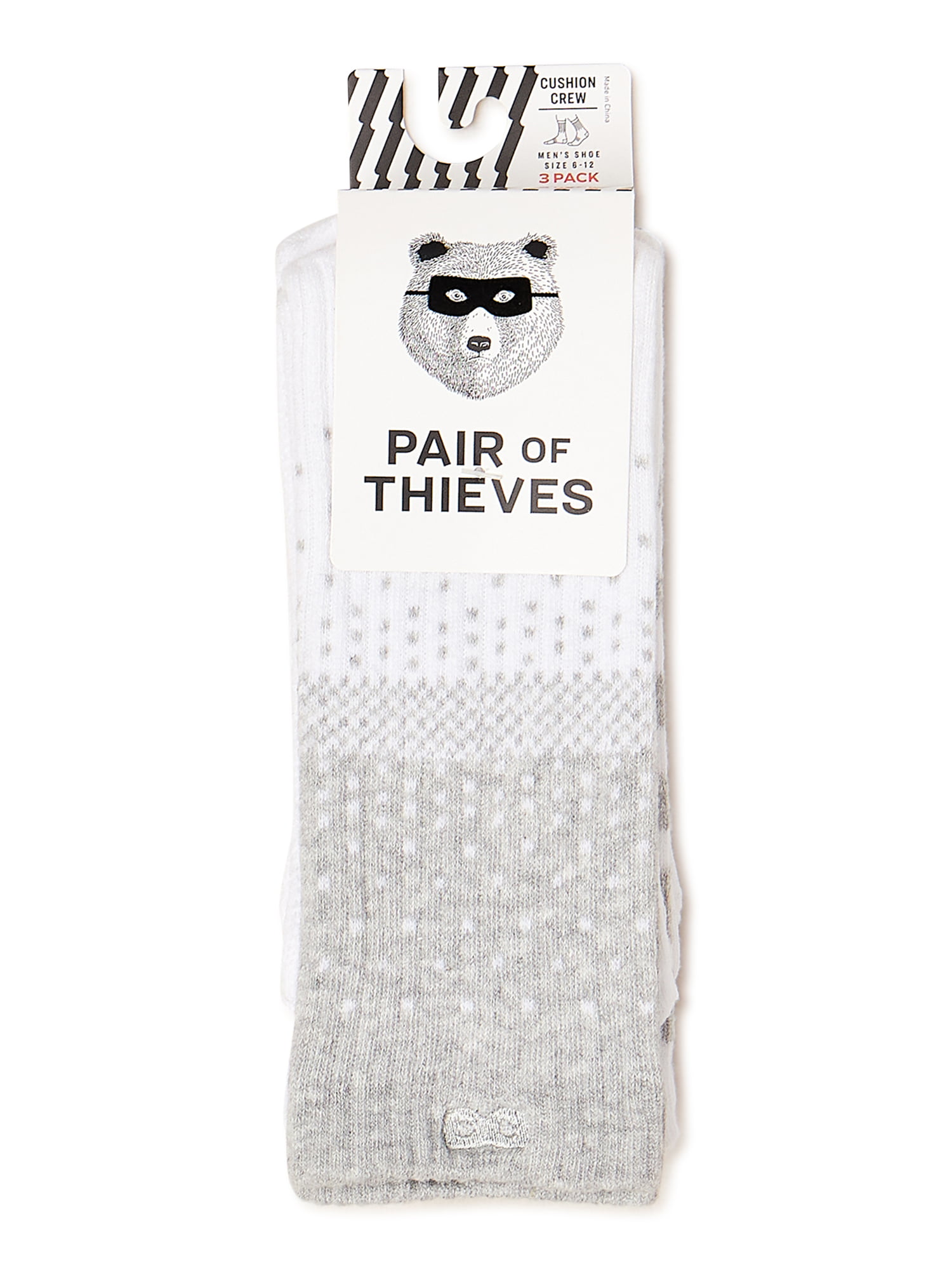 2 Pack Pair of Thieves Men Crew Socks Performance Cotton Blend Size 8-12  New
