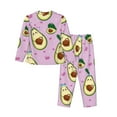 thumbnail image 2 of Uemuo Different Avocados Pattern Womens Pajama Sets,PJ Set for Women,Pajamas for Women Logo,Long Sleeve Pajama Set for Women,Soft Long Sleeve Top With Pants-Medium, 2 of 9