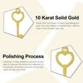 thumbnail image 2 of Charm America - Gold Polished Key Charm - Key Pendant - 14 Karat Solid Gold, 2 of 4