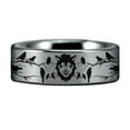thumbnail image 2 of Wolf and Raven Tungsten Carbide Ring, 2 of 5
