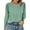 Light Green, variant on Crewneck Blouse for Women Fall Long Sleeve T-Shirts Casual Tees Ladies Loose Tops