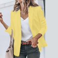 thumbnail image 2 of Ladies Fashion Casual Color Long Sleeve Lapel Suit Style Small Jacket, 2 of 6