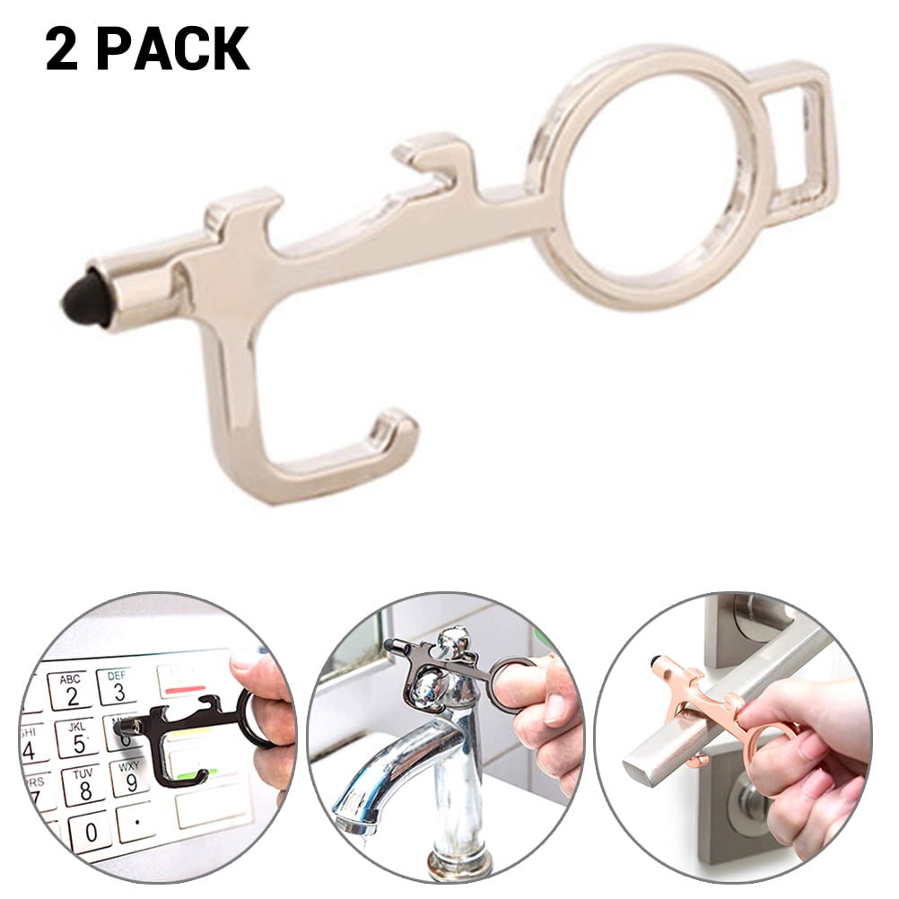 pcs No Touch Door Opener Keychain Tool Non Contact Security Anti