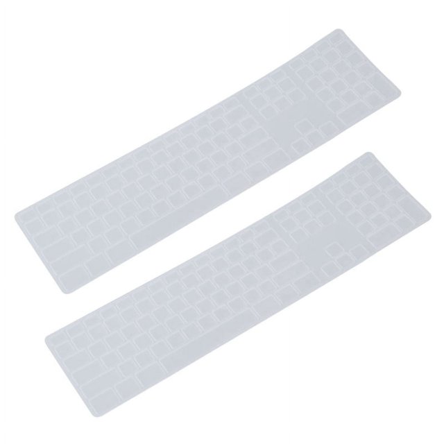 2 protectores de silicona para teclado fino con teclado numérico transparente