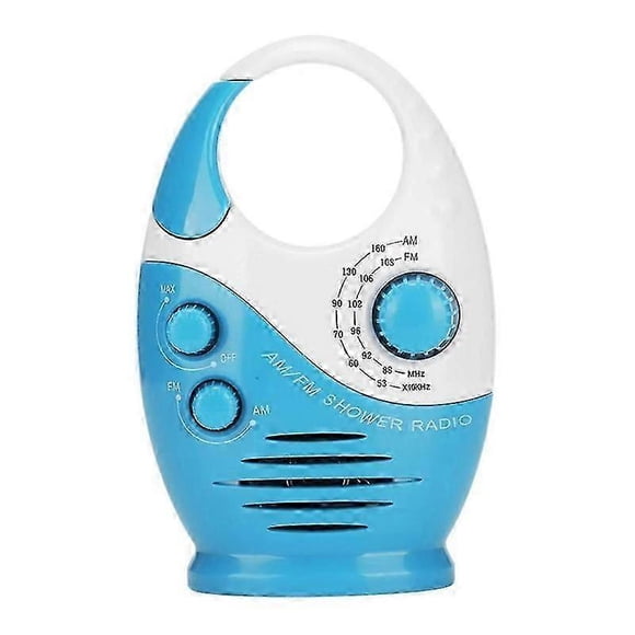 Waterproof Shower Radio, AM/FM Radio with Adjustable Volume Speakers, Portable Speakers with Hook H