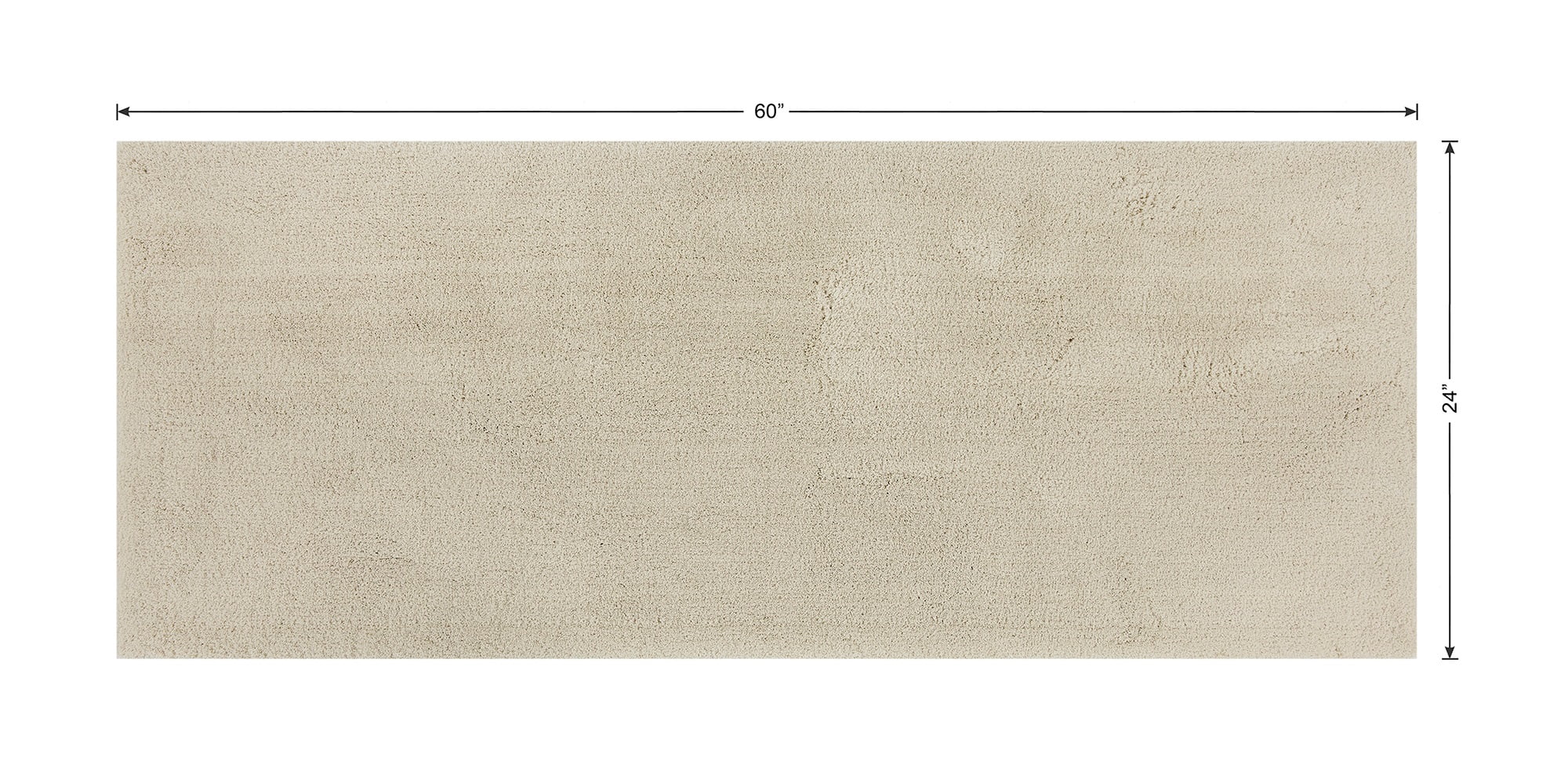 Hotel Style Beige Micro-Polyester 24" x 60" Bath Runner