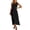 Black, variant on Lovzfmll Women's Sundress, Solid Color V-Neck Sleeveless, Vacation Maxi Dress Light Blue, S