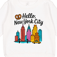 thumbnail image 3 of Inktastic Hello New York City Skyline with Pretzel Toddler Sweatshirt, 3 of 4