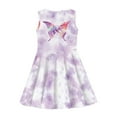 thumbnail image 3 of Renewold Lovely Sleeveless Princess Dress for Kids Girl 3-4T Colorful Butterfly A-Line Swing Dresses Spring Summer Outdoor Dance Skater Dress, Purple, 3 of 5