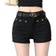 thumbnail image 5 of Pantalones cortos versátiles de tiro bajo para mujer, pantalones cortos americanos retro Spice Girls, mallas ajustadas y delgadas, vaqueros elásticos envueltos en la cadera, 5 of 5