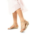 thumbnail image 7 of DREAM PAIRS Strappy Wrapped Dressy Wedge Sandals, Comfortable  Sparkly Rhinestone Ankle Strap Mid Heel Wedges Casual Summer, Open Toe Evening Dress Wedding Dance Shoes, 7 of 7