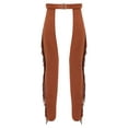 thumbnail image 3 of Sxiwei Mens Suede Fringe Cowboy Chap Tassels Cowboy Western Pants Costume Outfits Brown XL, 3 of 5
