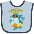thumbnail image 3 of Inktastic Birthday Boy Shark Pool Party Boys Baby Bib, 3 of 4