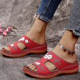 thumbnail image 3 of Leather Flower Embroidered Vintage Casual Soft Footbed Orthopedic Arch-support Hk, 3 of 4