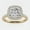 Yellow, variant on Cushion Cut Halo Design 1.78 Carat Moissanite Pave Prong Set Engagement Ring In 18K Yellow Gold Plating for Women