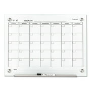 Quartet Mfg. Infinity Magnetic Glass Calendar Board, 24 X 18