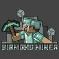 thumbnail image 2 of Boy's Minecraft Diamond Miner Graphic Tee Charcoal X Small, 2 of 4