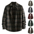 thumbnail image 3 of zfhfof Mens Flannel Shirts Long Sleeve Plaid Shirt Casual Button Down Regular Fit Soft Outdoor Shirt for Men, 3 of 3
