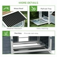 thumbnail image 6 of Pefilos 131" Outdoor Large Chicken Coop, Wooden Hen House with Pull-out Tray, Runs and Chicken Nesting Box Rabbit Hutch Bunny Cage, Gray, 6 of 9