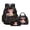 Black and Pink - Axolotl Maths, variant on DISNIMO 3 Piece School Backpack Set for Kids Girls, Cartoon Cat Print School Bag Set with Lunch Box and Pencil Case, 17 Inch Primary Middle Backpack Travel Daypack