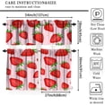 thumbnail image 5 of Strawberry Valance Curtain,Summer Delicious Big Strawberries Kitchen Valances Print Window Treatment Short Curtain for Cafe Living Room Dining Room 54''''x18''''+27''''x36''''x2（3 Piece）, 5 of 5