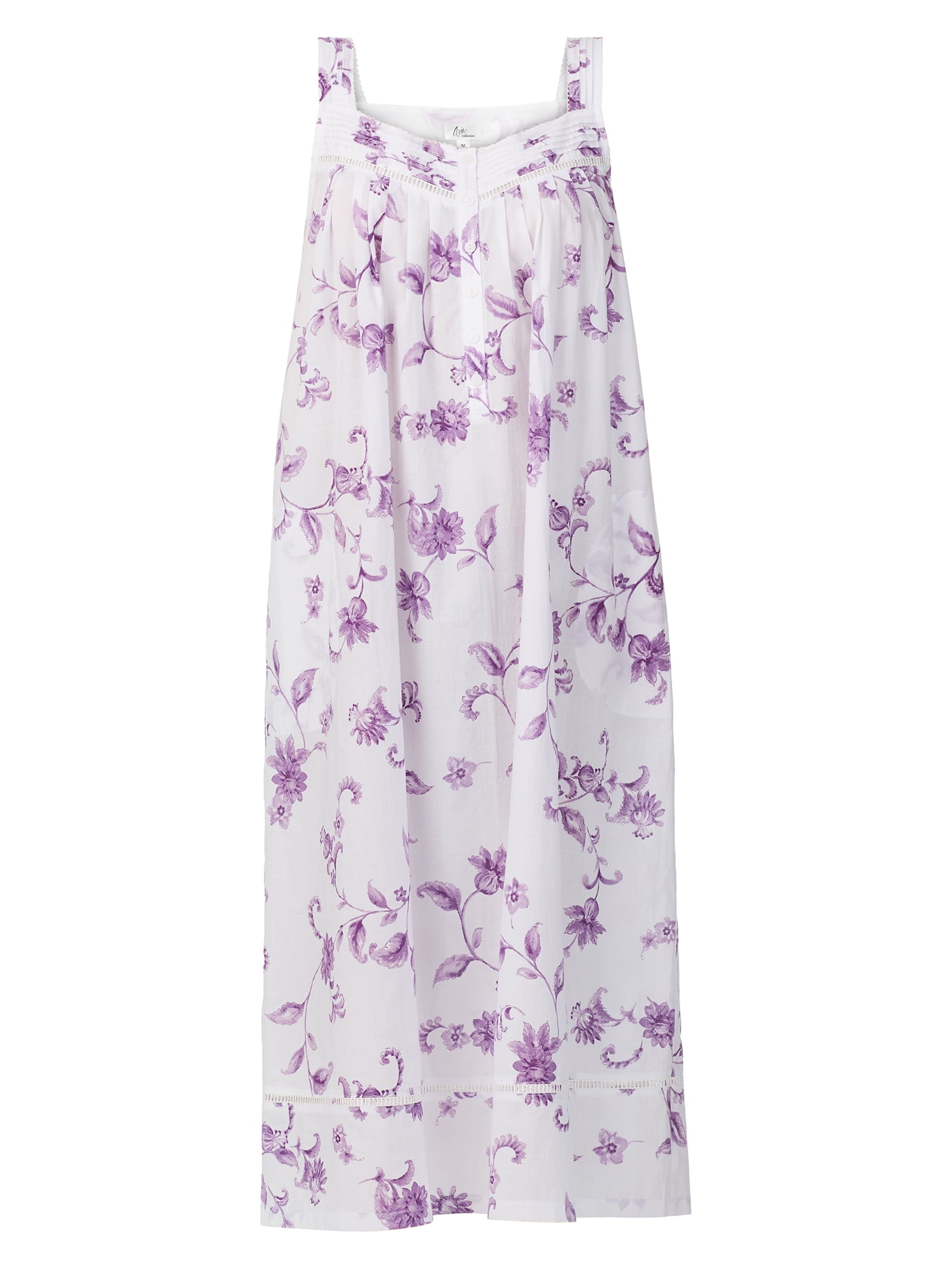 Aria Women's Lightweight Cotton Woven 50" Ballet Nightgown, Sizes XS-5X