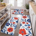 thumbnail image 2 of Pioneer Flower Floral Print Pattern Kitchen Rugs Sets Of 3,Kitchen Runner Rugs Non Skid Washable,Decorative Kitchen Floor Mats for Kitchen,Sink,Laundry,17"x30"+ 17"x47" + 17"x59", 2 of 6