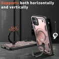 thumbnail image 5 of Rugged Phone Case for Apple iPhone 11, Military Grade Shockproof iPhone 11 Case with Ring Holder, Kickstand, TPU & PC Shell MagSafe Compatible iPhone 11 Cover, Rosegold, 5 of 5