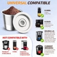 thumbnail image 5 of 2 Pack K Cup Reusable Coffee Pods for Keurig: Full Stainless Steel Refillable K Cups, Reusable Coffee Filter for Keurig 1.0 Coffee Machines, Bpa-Free Refillable Coffee Filters, 5 of 6