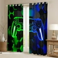 thumbnail image 2 of Erosebridal Gradient Gamepad Curtains for Living Room, Abstract Geometric 30%-50% Blackout Curtains Set of 2 (42x90), Gaming Curtains and Drapes (42x90), Window Drapes Room Decoration, 2 of 6