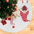 thumbnail image 5 of FMSHPON Love Heart Gnome Xmas Christmas Tree Skirt Stand Mat for Holiday Party Decoration Indoor Outdoor 48 inches, 5 of 6