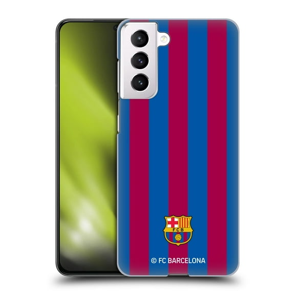 Head Case Designs Officially Licensed FC Barcelona Crest Stripes Hard Back Case Compatible with Samsung Galaxy S21 5G