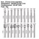thumbnail image 2 of Juego de 20 limas rotativas de carburo profesionales, herramientas de corte único de precisión para aplicaciones de rectificadora de matrices de acero de alta velocidad, 2 of 5