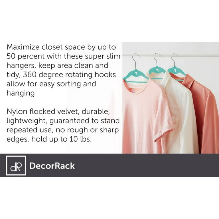60 Pack Velvet Clothes Hangers No Shoulder Bumps Suit Hangers with Swivel  Hook