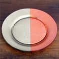 thumbnail image 1 of Grenade Rouge 0984-2 Assiette Demi-Salade Dorée, Argent & Rose, 1 of 1