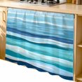 thumbnail image 2 of Ocean Beach Cabinet Curtain 35"Wx35"L,Dustproof Under Sink Skirt with Self Adhesive Tape,Modern Blue Coastal Wave Oil Painting Art Cabinet Curtain Cover for Kitchen Sink,Bathroom Vanity,Laundry Room, 2 of 9