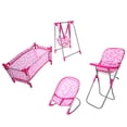 thumbnail image 4 of 4 unids/set cama + columpio + mecedora + silla de comedor muñeca juego casa juguete combinación, 4 of 8