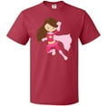 thumbnail image 3 of Inktastic Superhero Girl, Cute Girl, Brown Hair, Pink Cape T-Shirt, 3 of 5