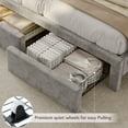thumbnail image 7 of Merluxy LED Full Bed Frames with Storage Drawer, Upholstered Platform Bed with Adjustable Headboard, No Box Spring Needed, Easy Assembly,Grey, 7 of 7