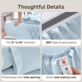 thumbnail image 4 of California Design Den Split King Sheet Set - 800 Thread Count Sateen, 100% Cotton Deep Pockets Sheets, Durable and Breathable Sheets - Blue (Grey Tone), 4 of 8