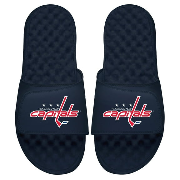 Men's ISlide Navy Washington Capitals Primary Logo Slide Sandals