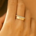 thumbnail image 2 of Diamond Full Eternity Thin Band Ring, Cigar Thick Wide Wedding Band Ring, Stackable Ring, Matching Band Ring, Statement Ring, April Birthstone Ring, 2 of 4