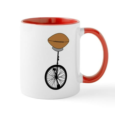 

CafePress - Unicycle Football Mugs - 11 oz Ceramic Mug - Novelty Coffee Tea Cup
