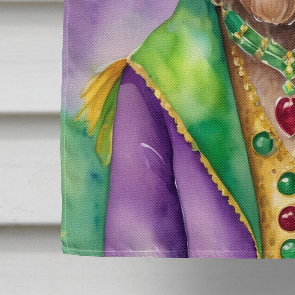 Labradoodle King of Mardi Gras House Flag 28 in x 40 in