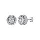 thumbnail image 1 of Pendiente de botón PROSTEEL para Hombre con Runas vikingas Piedra de nacimiento de plata esterlina Abril, 1 of 6