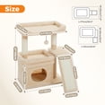 thumbnail image 7 of PEQULTI Small Cat Tree Tower for Indoor Cats Scratcher with Top Perch and Private Cat Condo Beige, 7 of 7