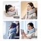 thumbnail image 3 of Almohada De Cuello En Forma De U Para Viajar – Almohada De Espuma Viscoelástica De Rebote Lento Para Avión, Elementos Esenciales De Viaje Transpirables Con Material, 3 of 7