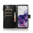 thumbnail image 2 of Samsung Galaxy S20 FE Case, Dteck Zipper Purse PU Leather Folio Magnetic Wallet Credit Card Slot Shock Protection Phone Cover with Hand Strap for Samsung Galaxy S20 FE 5G, Black, 2 of 7