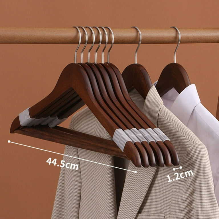 5Pcs Solid Wood Hangers Durable Stable Coat Hangers For Coats For
