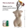 thumbnail image 2 of Forma de jarrón de cuerpo femenino, escultura en forma de cuerpo, lindos floreros de brotes, decoración moderna y elegante para el hogar Boho, 2 of 4